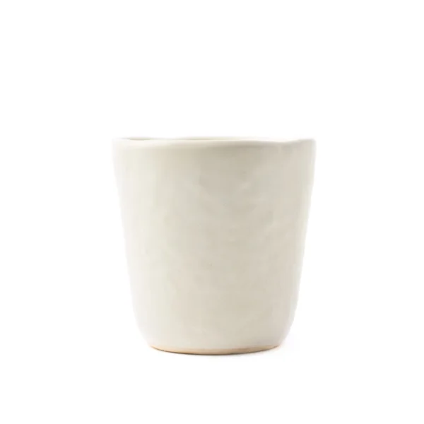고립 된 작은 세라믹 커피 컵 — 스톡 사진