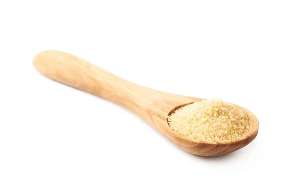 Colher cheia de açúcar de cana — Fotografia de Stock