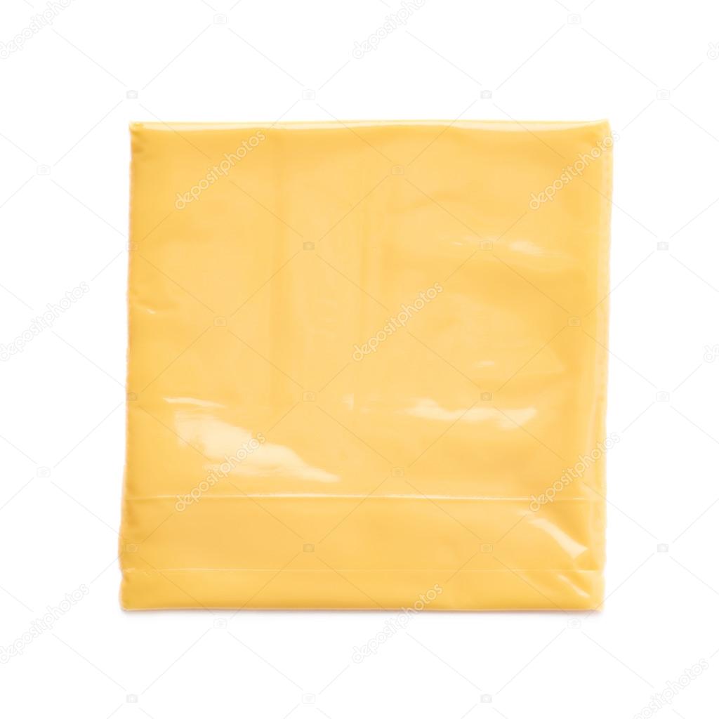 Fatia única de queijo processado — Foto © nbvf89 #104257298, image size:1024x1024