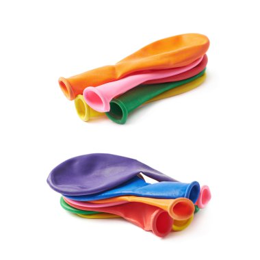 Birden fazla hava balonları izole yığını