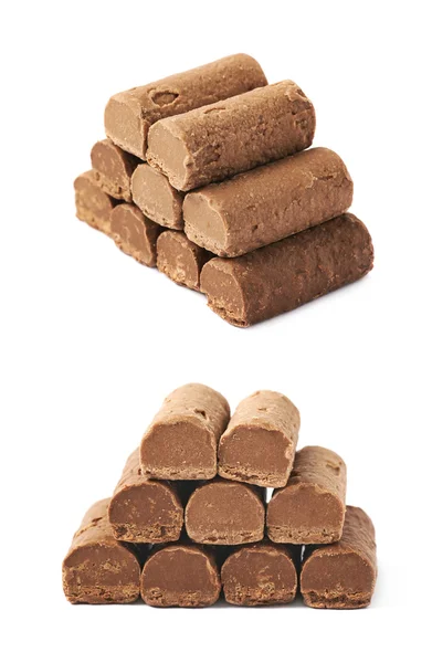 Chocolade praline snoep geïsoleerd — Stockfoto