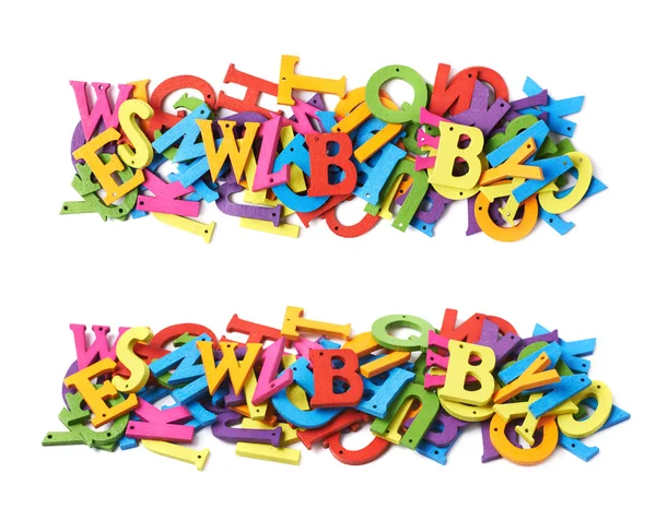 Row made of colorful letters isolated — Stock Photo, Image