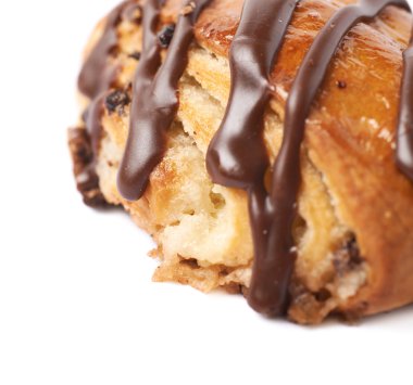 Rulo çörek pasta izole