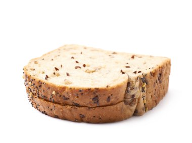 İki dilim beyaz ekmek izole