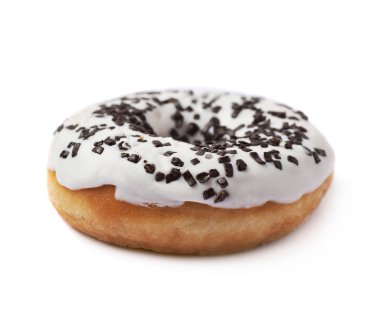 Çörek pasta izole bir sır ile