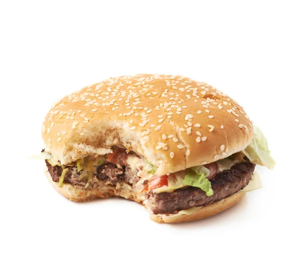 Čerstvý hamburger, samostatný — Stock fotografie