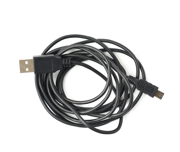 Складной кабель USB адаптера изолирован — стоковое фото