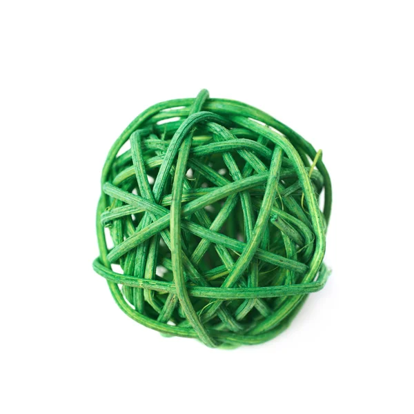 Decorative straw ball isolated — Stock Photo, Image