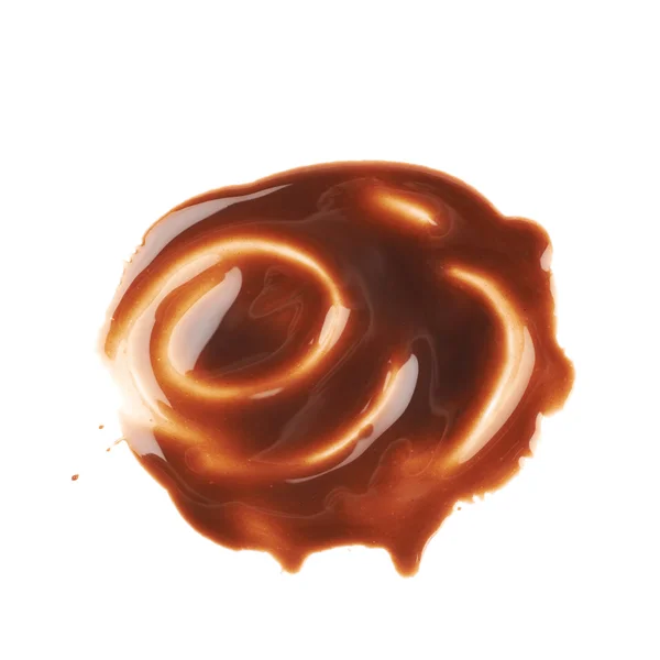 뜨거운 초콜릿 얼룩 고립 된 웅덩이 — 스톡 사진