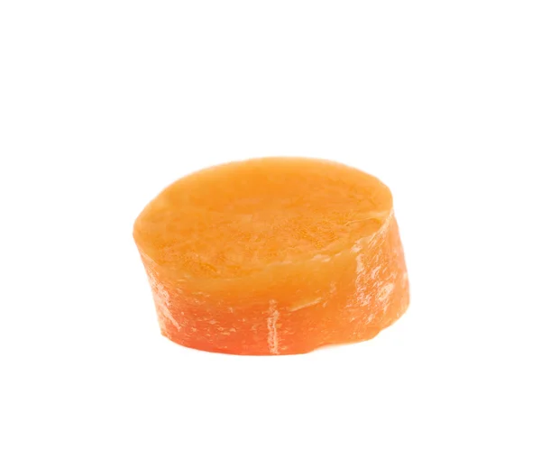 Single baby carrot slice isolated — Stock Photo, Image