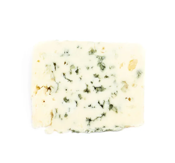 Rebanada de un queso roquefort azul aislado — Foto de Stock