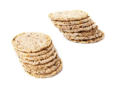 Diyet pirinç kraker izole yığını