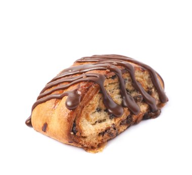 Rulo çörek pasta izole