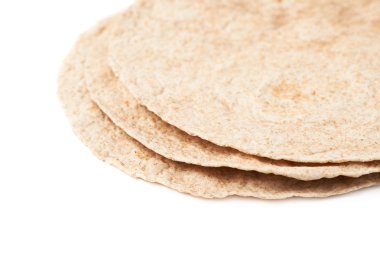 Buğday ekmeği izole yığını