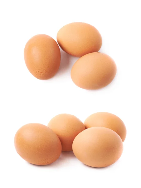 İzole kahverengi yumurta kompozisyon — Stok fotoğraf