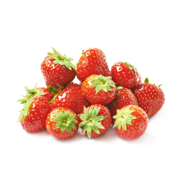 Pile de fraises multiples isolées — Photo