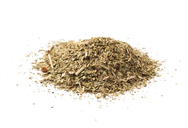 Pile of dry mate tea isolated — Stock Photo, Image
