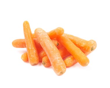 Bebek havuç izole yığını