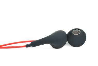Kırmızı kulaklıklar izole çift