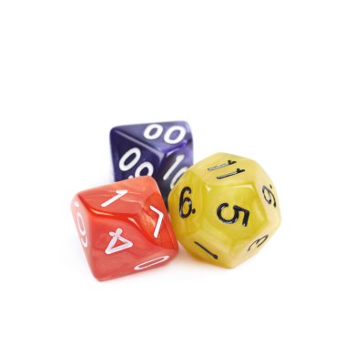 Yüzlü dices izole yığını