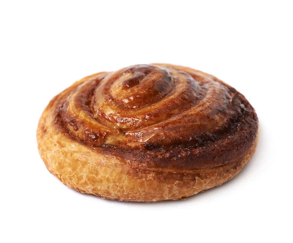 Cinnamon roll pastry bun isolated — Stock Photo, Image