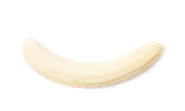 Fruta del plátano pelada aislada — Foto de Stock