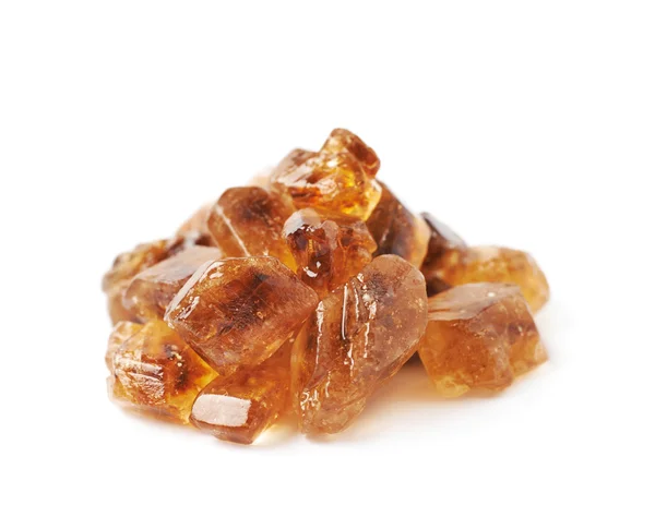 Pile of brown rock sugar crystals — Stock Photo, Image