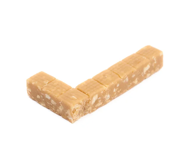 Caramelle Toffee con noci isolate — Foto Stock