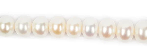 Fragment perlový náhrdelník, izolované — Stock fotografie