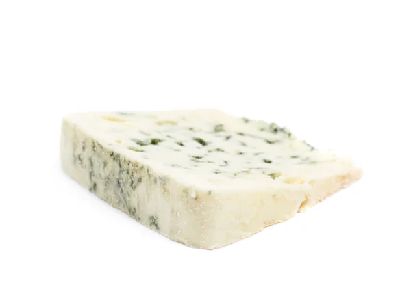 Slice of a blue roquefort cheese isolated — Stock Photo, Image