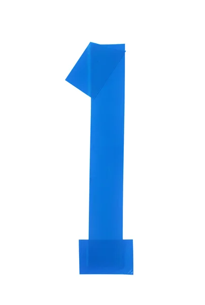 Antalet en symbol gjord av isolerande tejp — Stockfoto