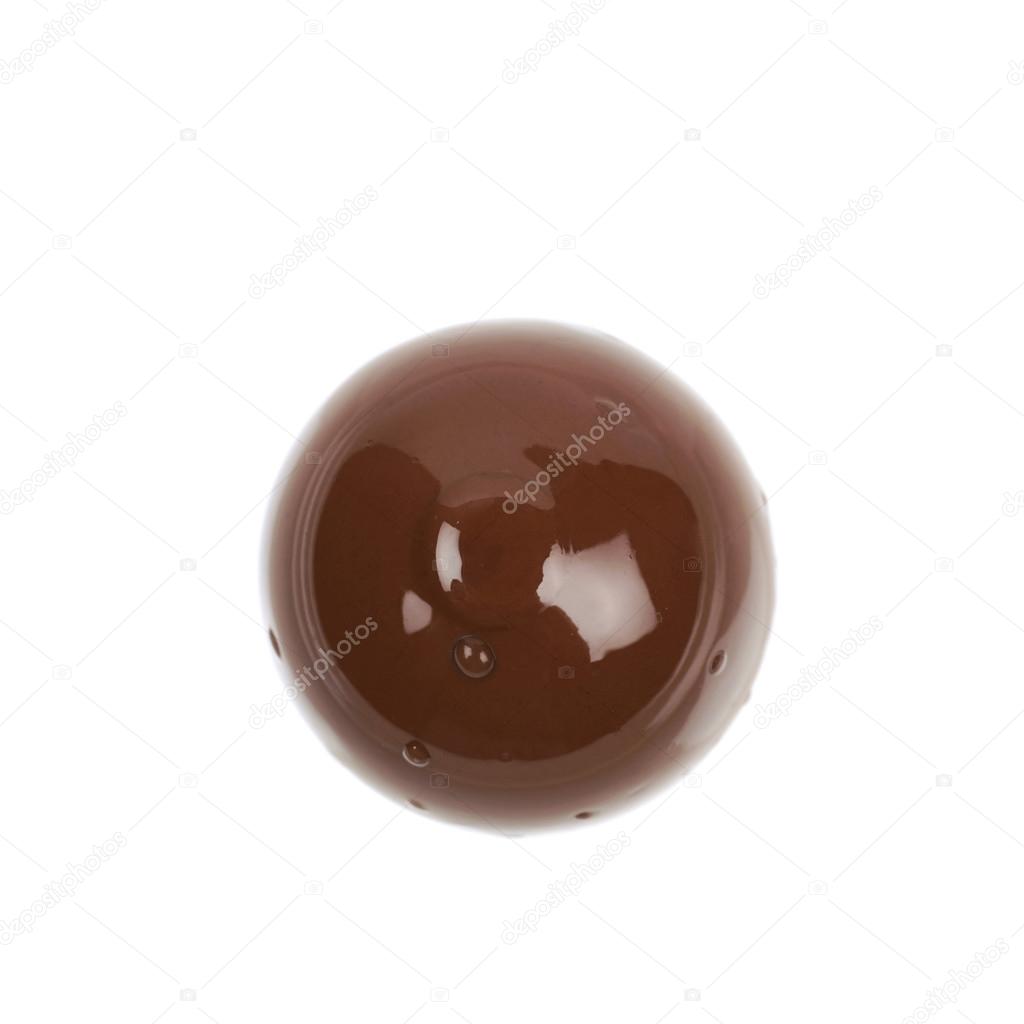 Chocolate ball candy isolated Stock Photo by nbvf89 105864082