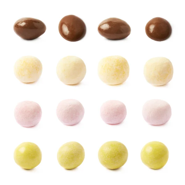 Csokoládé golyós cukorkák izolált — Stock Fotó