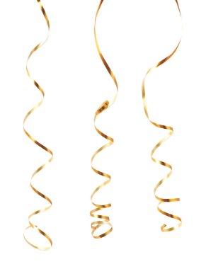 Kıvırcık ve parlak şerit izole