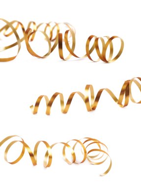 Kıvırcık ve parlak şerit izole