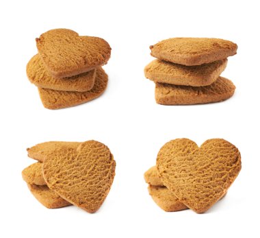 İzole gingerbread çerezleri stokunun