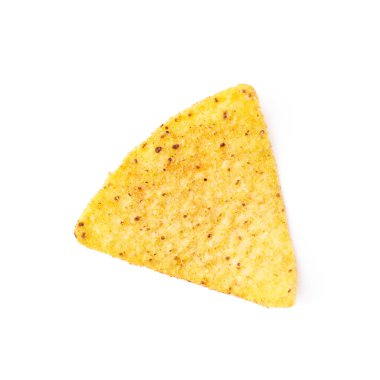 Single corn tortilla chip isolated clipart