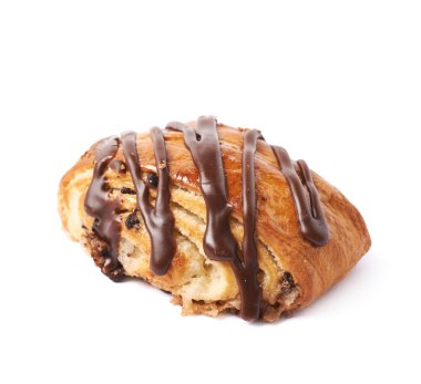 Rulo çörek pasta izole