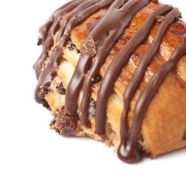 Rulo çörek pasta izole