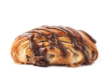 Rulo çörek pasta izole