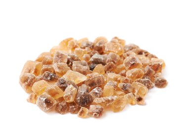 Kahverengi taş şeker kristalleri yığını