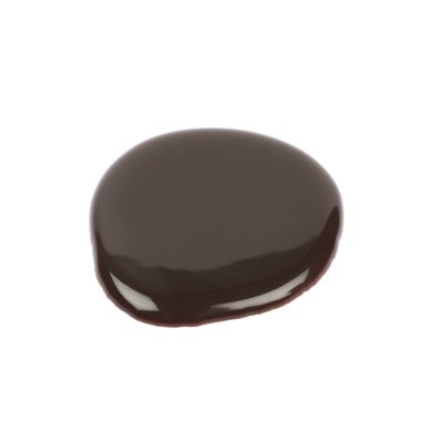 Sıcak çikolata izole yuvarlak su birikintisi