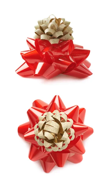 Decorational ribbon gift bow isolated — Stock Photo, Image
