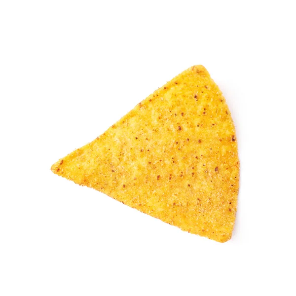 Enkele maïs tortilla chip geïsoleerd — Stockfoto