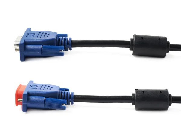 Conector de cabo macho VGA isolado — Fotografia de Stock
