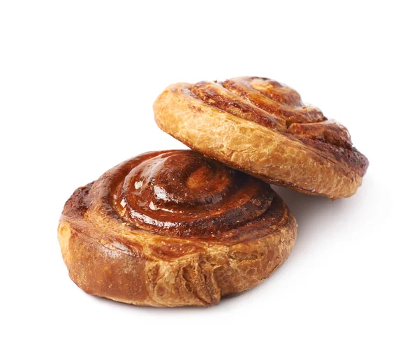 Cinnamon roll pastry bun isolated — Stock Photo, Image