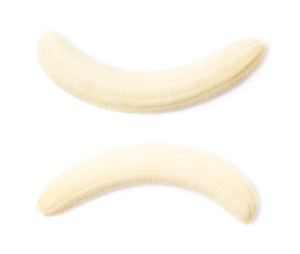 Fruta del plátano pelada aislada — Foto de Stock