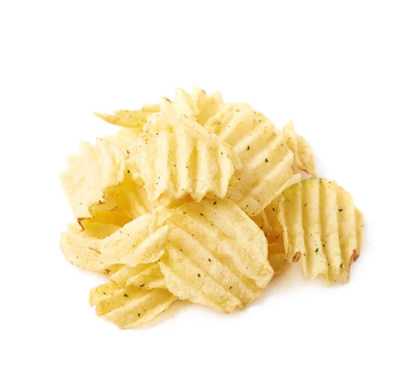 Gran pila de papas fritas aisladas —  Fotos de Stock