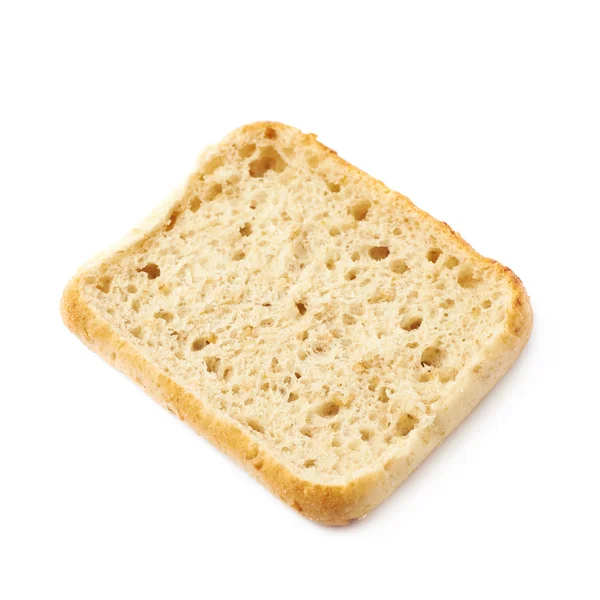 Jednego kawałka chleba kok na białym tle — Zdjęcie stockowe