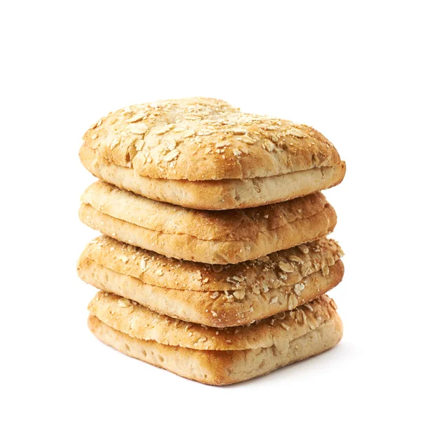 White bread buns composition — Stock Photo, Image